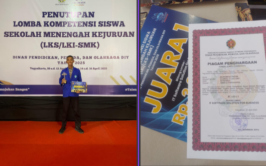 1st Place — LKS Yogyakarta (IT Software Solution for Business)